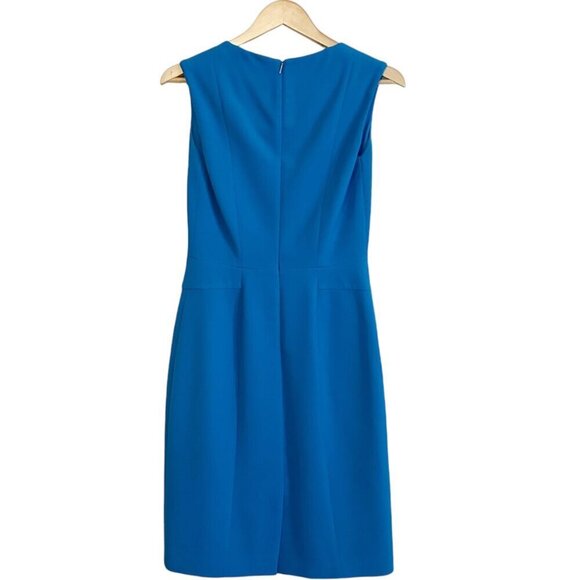 BOSS by Hugo Boss Delura Stretch Wool Blend Sheath Dress Turquoise Blue Size 4 - Picture 10 of 11